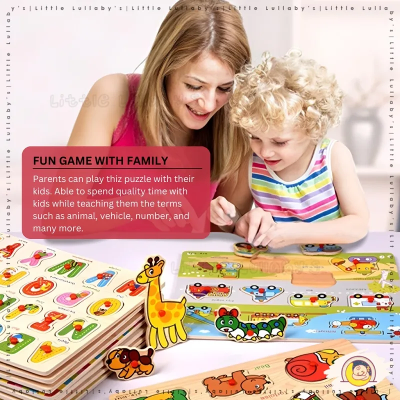Wooden Learning Board Kids Toys Toy Children Early Learning Mainan Kayu thumbnail 5