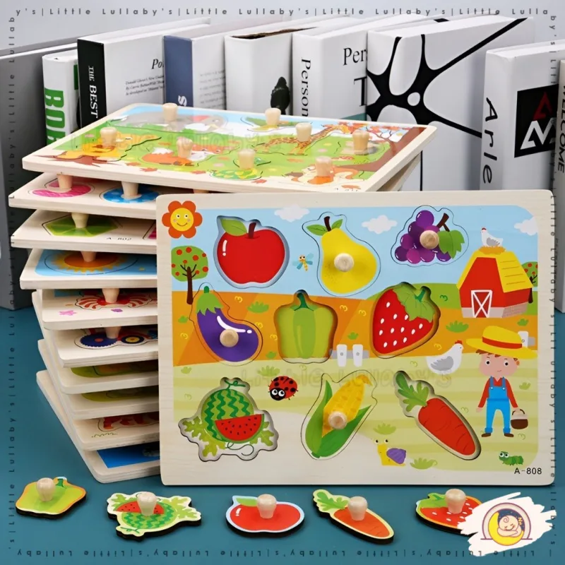 Wooden Learning Board Kids Toys Toy Children Early Learning Mainan Kayu