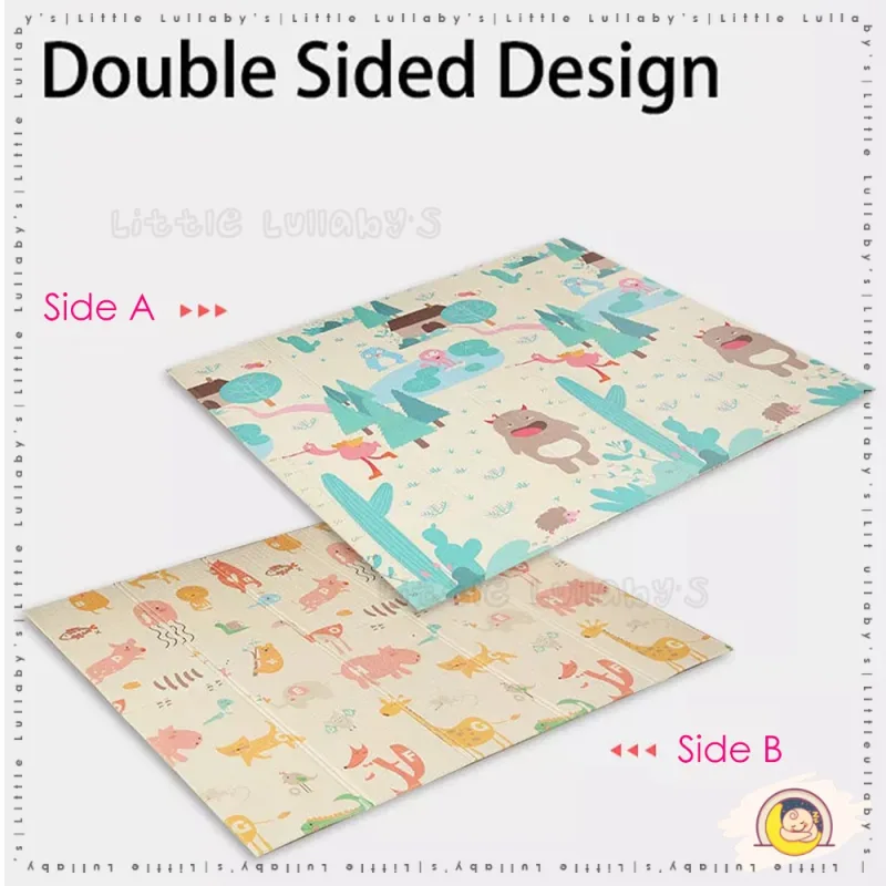 Baby Playmat Crawl Carpet Floor Mats Play Mat Large Foldable Waterproof Playmats Tikar Merangkak thumbnail 4