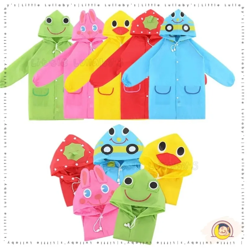Kids Raincoat Baju Hujan Budak Kids Child Children Rain Coat Outdoor Angin Comel thumbnail 2