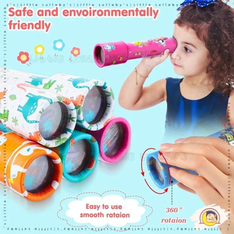 Kaleidoscope Mainan Early Learning Educational Toys Mirror Rotating Scope Pemandangan Kaca thumbnail 5
