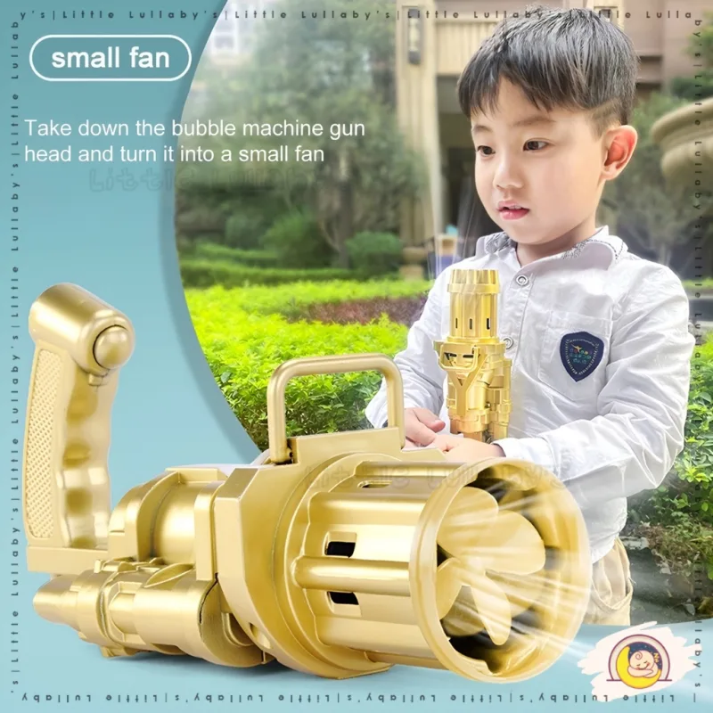 Mainan Bubble Gun 8 Holes Machine Gun Toy Toys Kids Gift Mainan Pistol Buih thumbnail 5