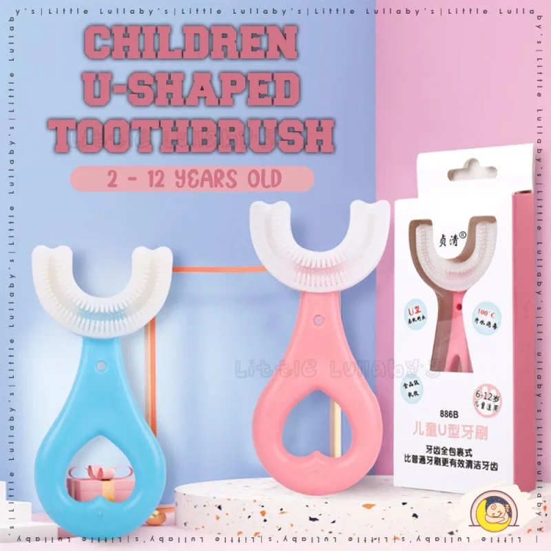 Baby Toothbrush U-Shaped Soft Silicone Toddler Brush Teeth Kids Toothbrush Berus Gigi Baby U thumbnail 2