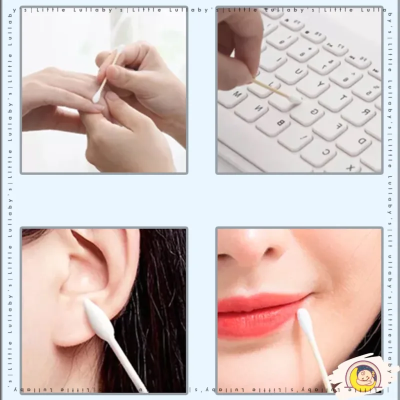 100Pcs/Pack Disposable Cotton Swab Double Head Buds Beauty Makeup Nose Ears Cleaning Sapu Kapas thumbnail 4