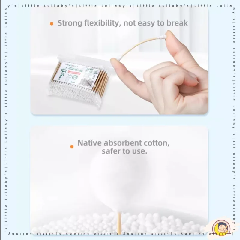 100Pcs/Pack Disposable Cotton Swab Double Head Buds Beauty Makeup Nose Ears Cleaning Sapu Kapas thumbnail 5