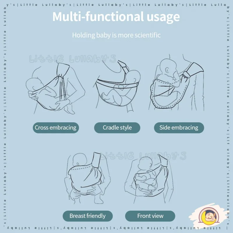 Newborn Baby Sling Carrier Ergonomic Infant Maternity Mummy Cradle Cotton Kain Dukung thumbnail 4