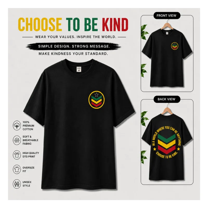 Choose To Be Kind Unisex Oversize T-Shirt