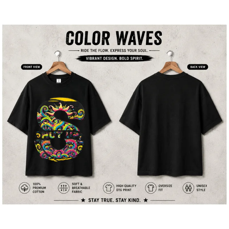 Color Waves Oversize T-Shirt