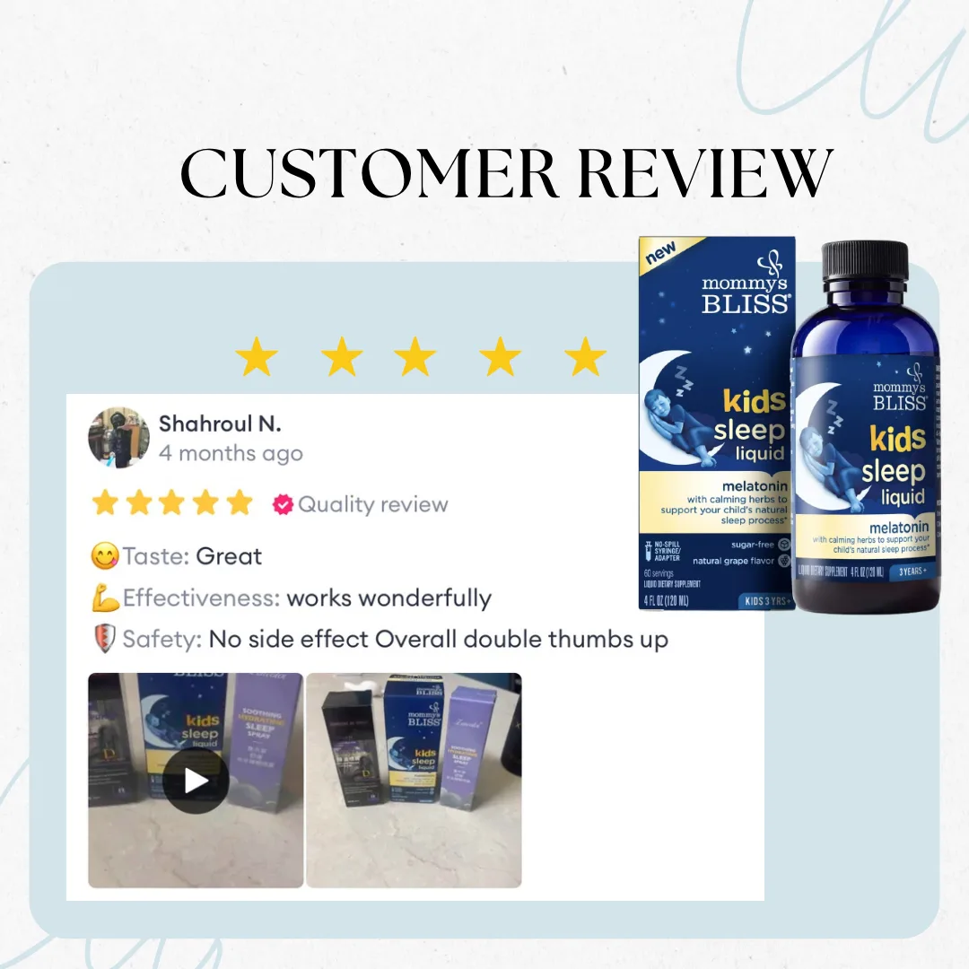 Mommy's Bliss, Kids, Sleep Liquid with Melatonin, Age 3 Years+, Natural Grape, 4 fl oz (120 ml) thumbnail 3