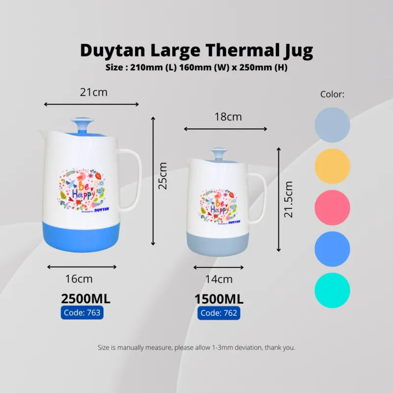 YU x Duytan Thermos Water Jug with Lid [ 1.5L & 2.5L ] / Jag Termal / Jag Air Panas & Sejuk thumbnail 5