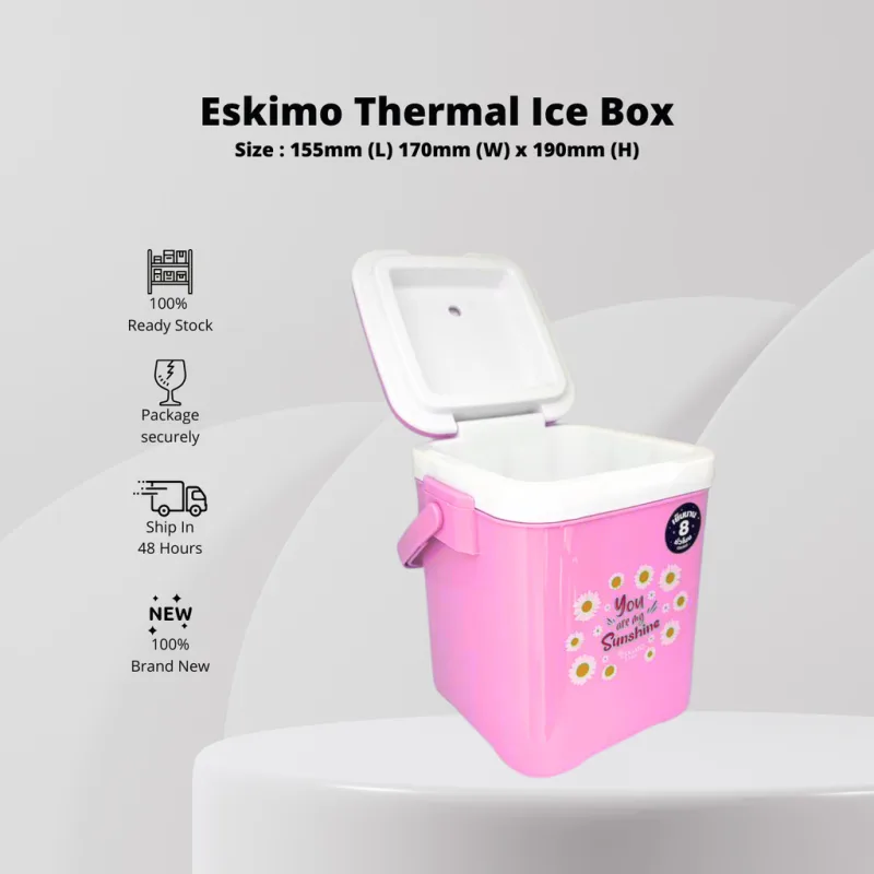 YU x Eskimo - Cooler box 2L / ice box / Bekas Air Tahan Sejuk 8jam thumbnail 2