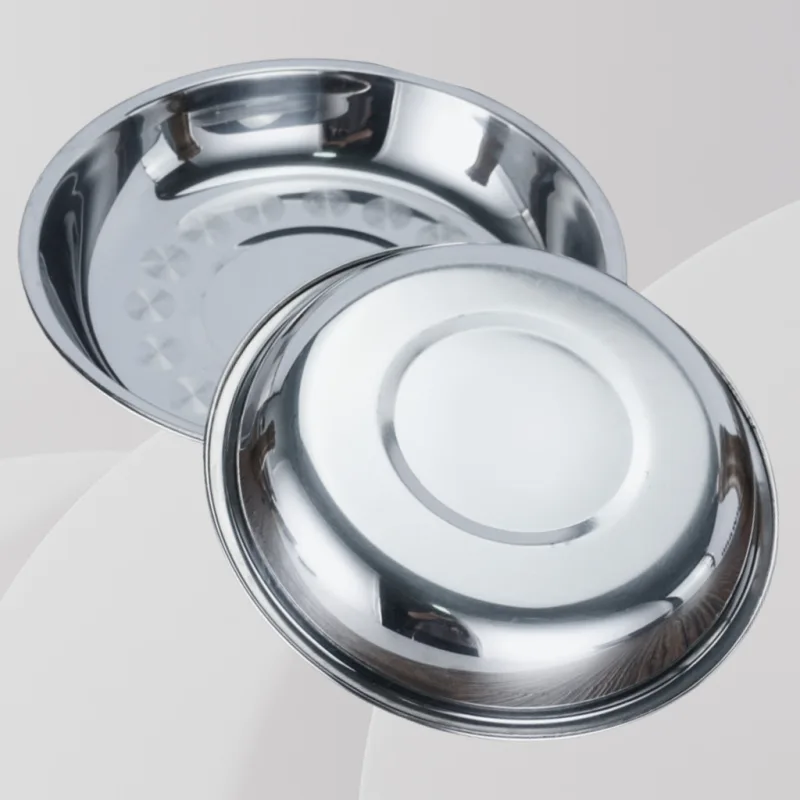 YU Online - Pinggan Makan Ekstra Tebal keluli tahan Karat 14cm-28cm / Stainless Steel Extra Thick Plate thumbnail 5