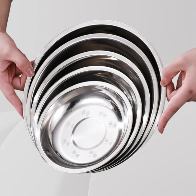 YU Online - Pinggan Makan Ekstra Tebal keluli tahan Karat 14cm-28cm / Stainless Steel Extra Thick Plate thumbnail 4
