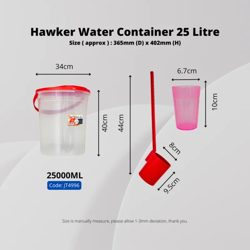 YU x Applelady Juice Dispenser 25L with Scoop / Balang Air / Hawker Water Container Pasar Malam thumbnail 5