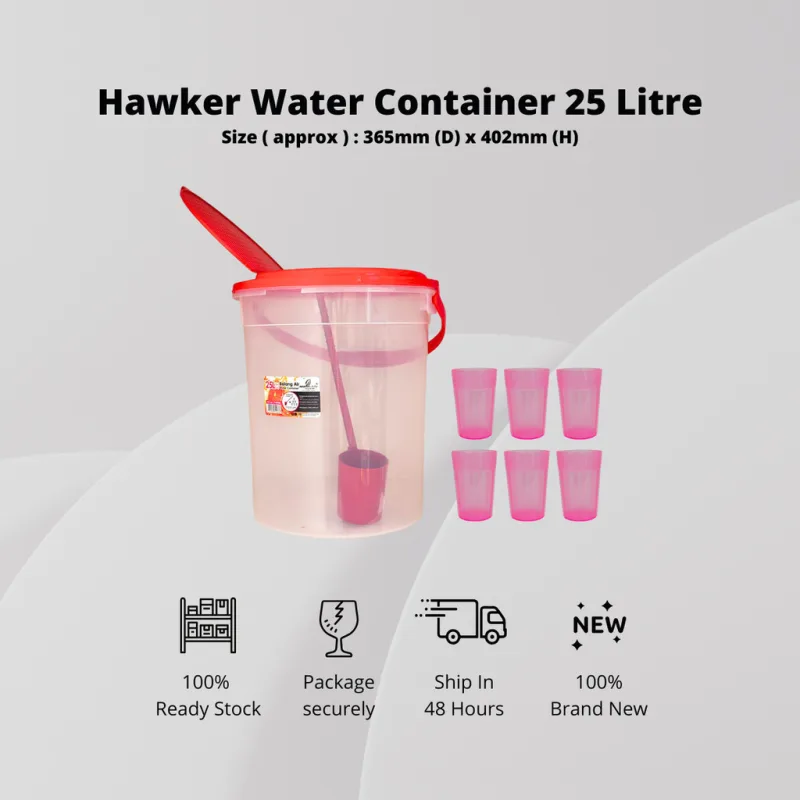 YU x Applelady Juice Dispenser 25L with Scoop / Balang Air / Hawker Water Container Pasar Malam thumbnail 2