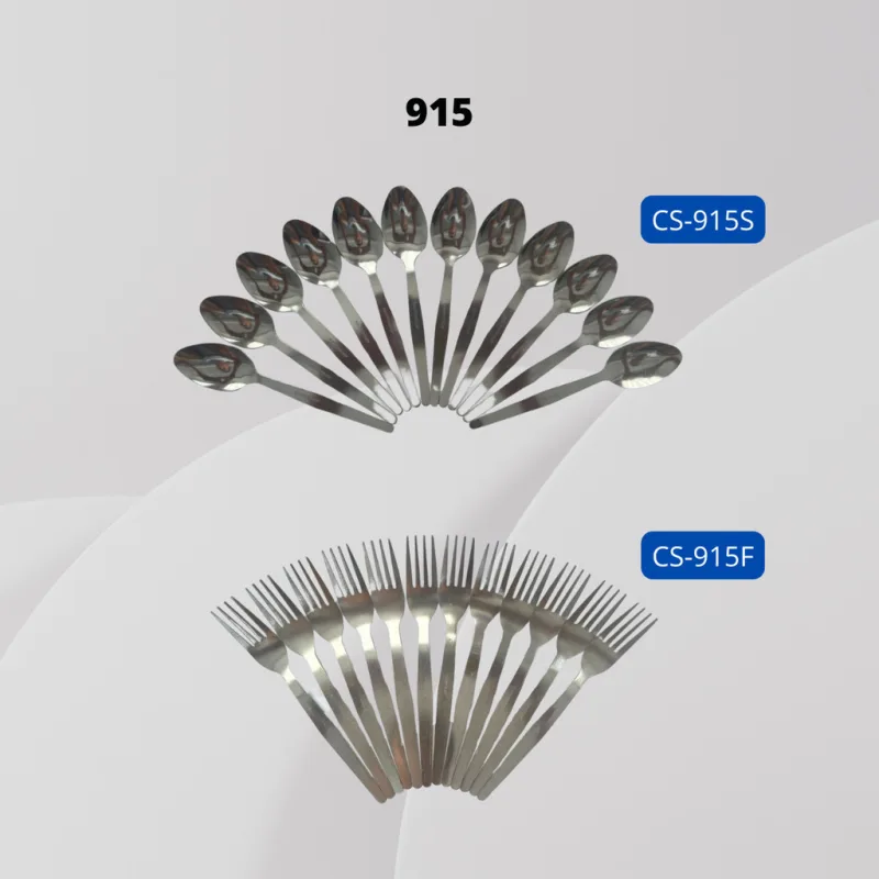 YU Online - Set 12pcs Sudu dan Garpu Keluli Tahan Karat / 12pcs Stainless Steel Spoon and Fork thumbnail 4