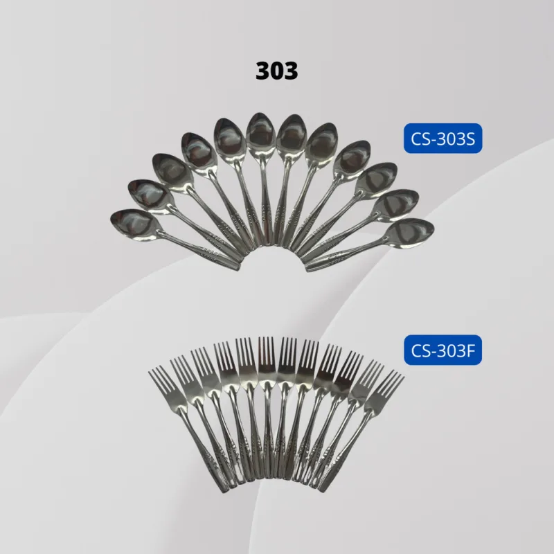 YU Online - Set 12pcs Sudu dan Garpu Keluli Tahan Karat / 12pcs Stainless Steel Spoon and Fork thumbnail 3