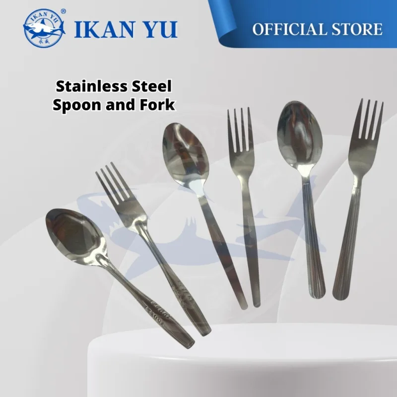 YU Online - Set 12pcs Sudu dan Garpu Keluli Tahan Karat / 12pcs Stainless Steel Spoon and Fork