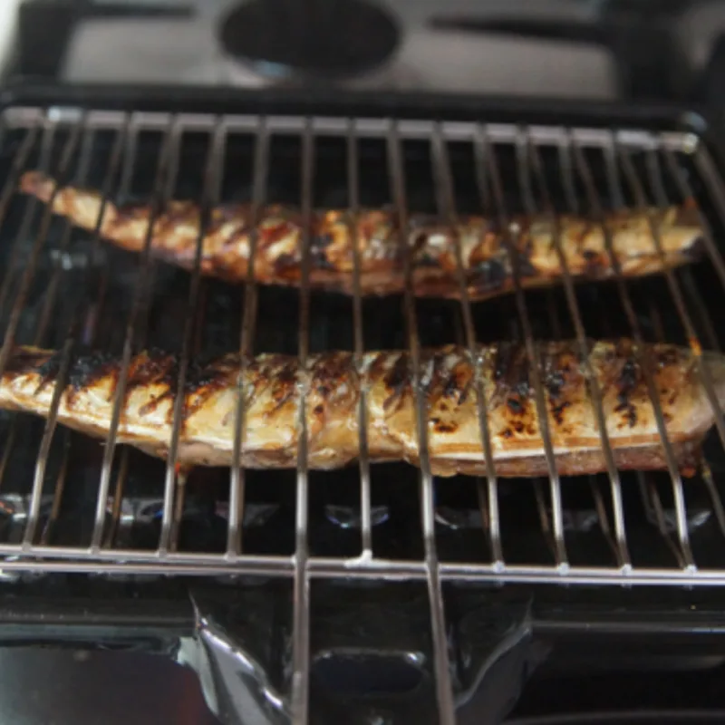 YU Online - Pemanggang Ikan Kepit / Portable Grill Fish Rack with Tray / BBQ Grill Net thumbnail 5