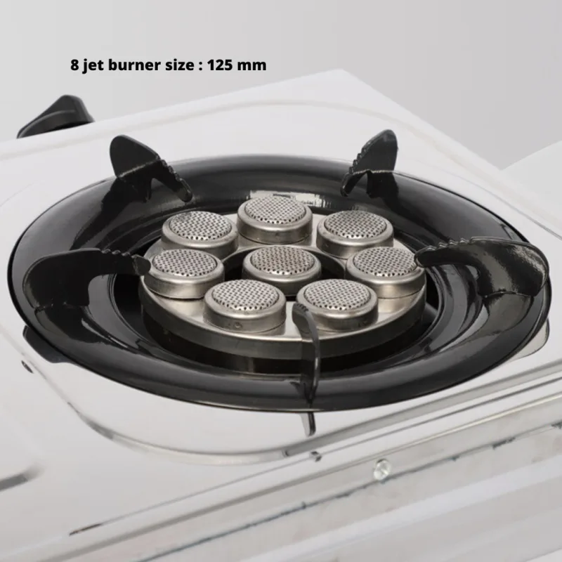 YU Cookware - Inframerah Dapur Gas / Dual Gas Stove Stainless Steel Infrared Burner / 8 Jet Head Nozzle LPG Cooktop thumbnail 4