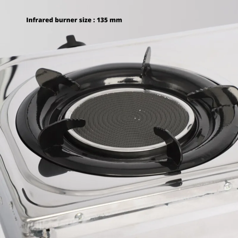 YU Cookware - Inframerah Dapur Gas / Dual Gas Stove Stainless Steel Infrared Burner / 8 Jet Head Nozzle LPG Cooktop thumbnail 3