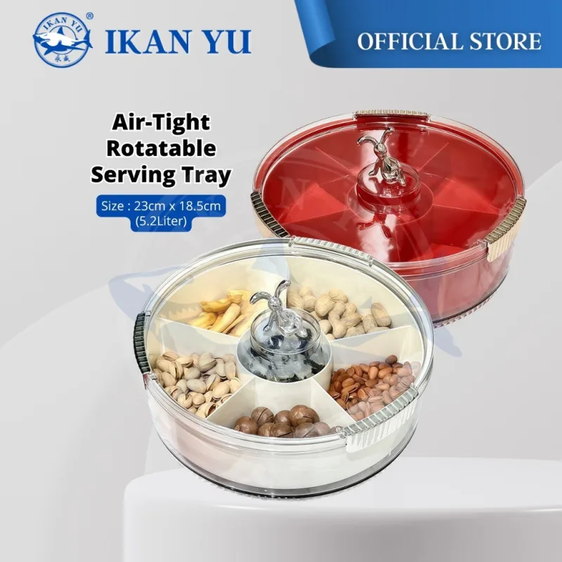 YU Online - Bekas raya kedap udara berpusing / Air-Tight Acrylic Rotatable Candy Box / Party Set / Bekas Kuih