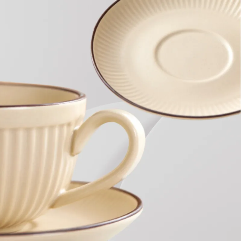 YU Online - Cawan kopi dan piring gaya Eropah / European Thick Coffee cup with saucer thumbnail 4