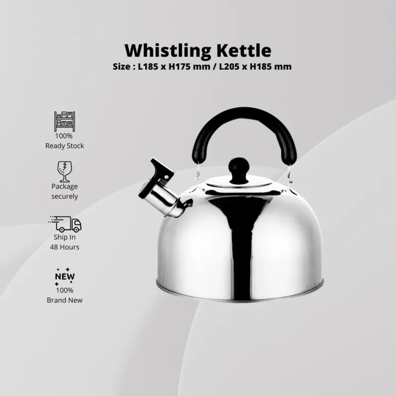 YU Online - Cerek berbunyi Keluli Tahan Karat / Stainless Steel Whistling Kettle / Stove Kettle / kendi bunyi Air Panas thumbnail 2