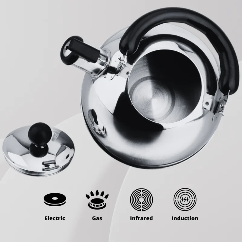 YU Online - Cerek berbunyi Keluli Tahan Karat / Stainless Steel Whistling Kettle / Stove Kettle / kendi bunyi Air Panas thumbnail 4