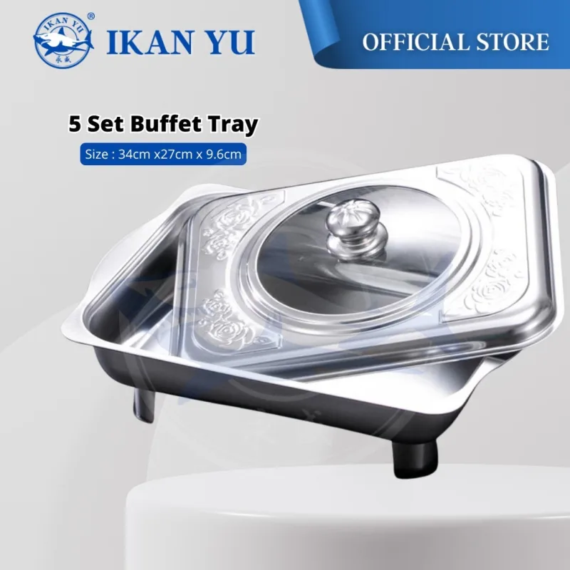 YU Online - 5 set 35x27 Bufet Keduri / BUFFET TRAY SET / SERVING TRAY / FOOD PAN KENDURI SET CATERING