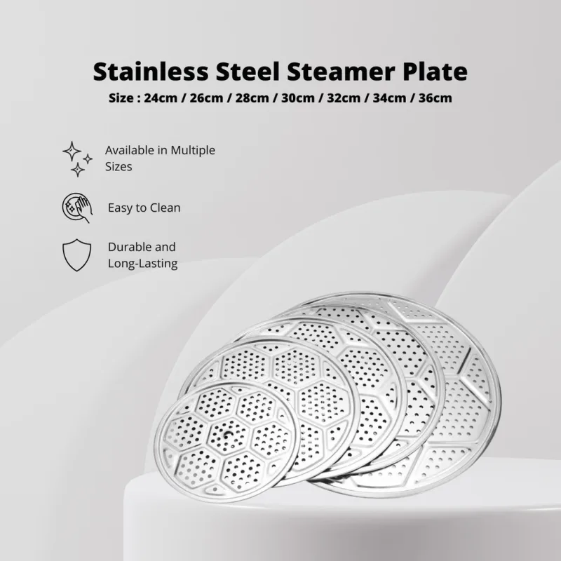 YU Online - Stim Rak Kukus / Stainless Steel Steamer Plate Steaming Tray / Hidangan Kukus / Steam Rack / Tray Kukusan thumbnail 2