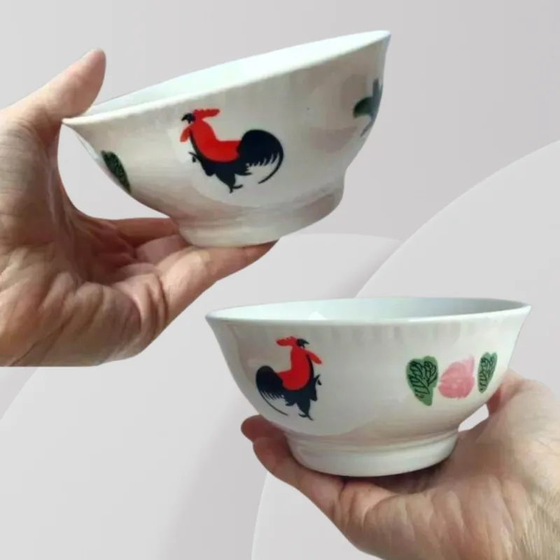 Yu Online - Pinggan Mangkuk Tradisonal / Traditional Chinese Rooster Ceramic Rice Bowl Rooster Soup Bowl | 怀旧鸡公饭碗 thumbnail 3
