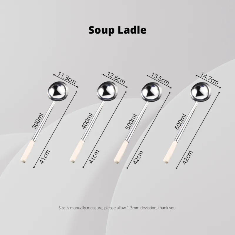 Yu Online - Senduk dan Sodek / Stainless Steel Soup Ladle With Wood Handle / Turner With Wood Handle / Spatulas / Sudih thumbnail 5