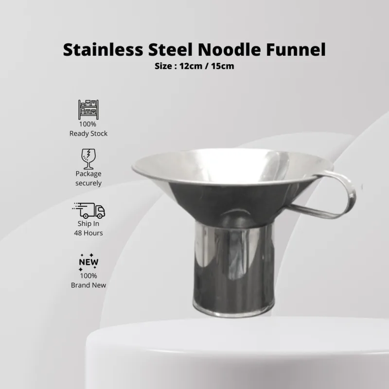 Yu Online - Corong Bungkus Mee / Stainless Steel Noodle Funnel / Tabao thumbnail 2