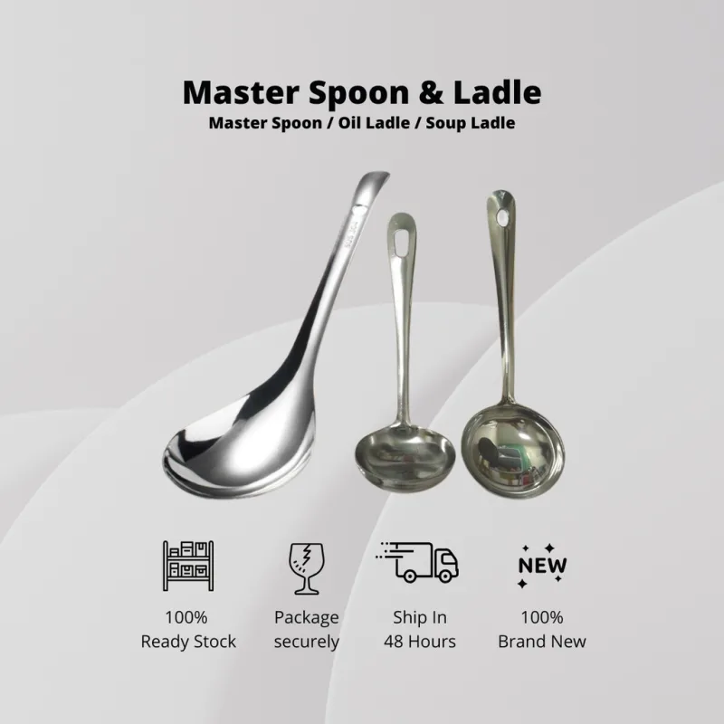 Yu Online - Senduk Bufet / Stainless Steel Master Spoon/Oil Ladle/Soup Ladle/Buffet Spoon/Sudu Nasi thumbnail 2