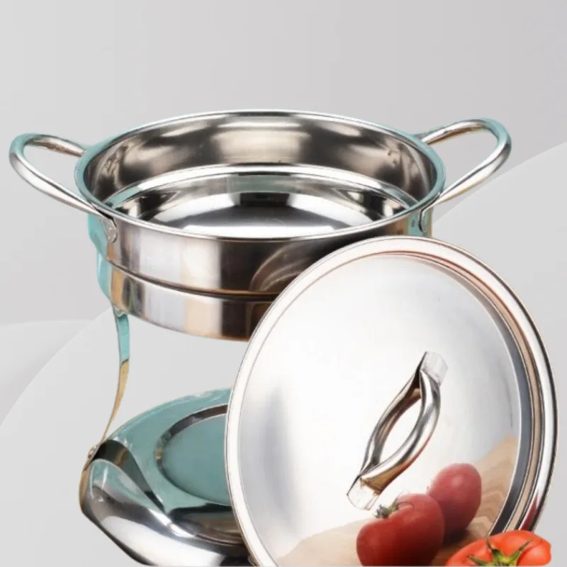 YU Online - Periuk Steamboat Tahan Karat Mini / Stainless Steel Single Hot Pot Steamboat with Anti-Scald Handle Durable thumbnail 3
