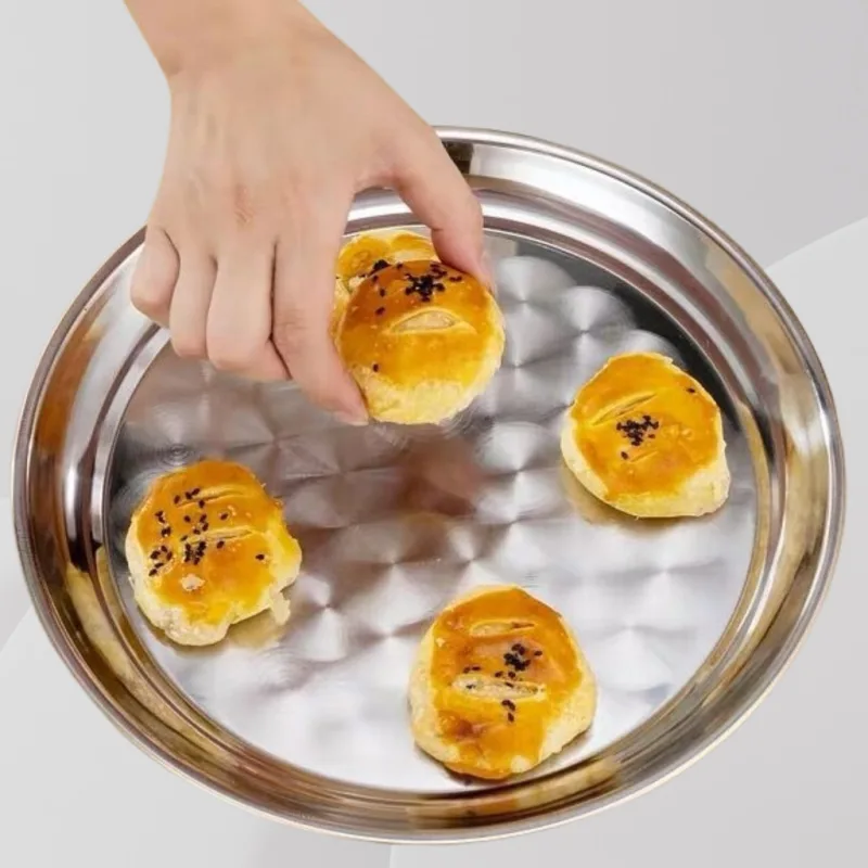 YU Online - Dulang Bulat Keluli Tahan Karat Tebal / HIGH QUALITY Stainless Steel Round Tray / Talam / 高级不锈钢圆型托盘 thumbnail 5
