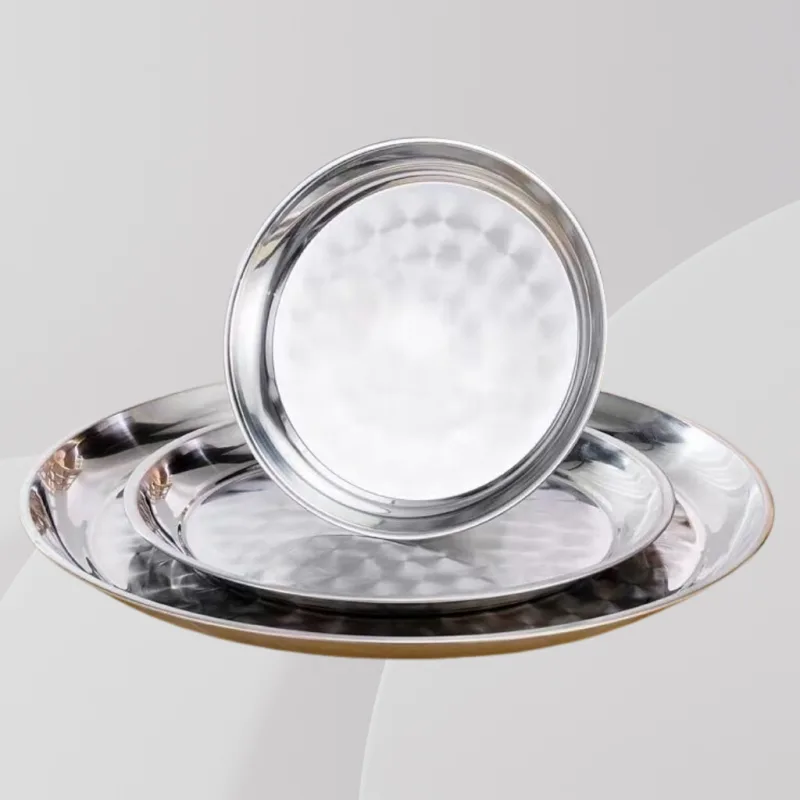 YU Online - Dulang Bulat Keluli Tahan Karat Tebal / HIGH QUALITY Stainless Steel Round Tray / Talam / 高级不锈钢圆型托盘 thumbnail 3