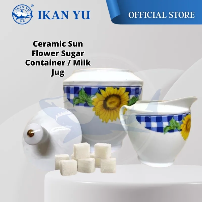 YU Online - Seramik Jug Susu / Ceramic Sunflower Sugar Container & Milk Jug / Bekas Gula / Milk Creamer jug / milk pot