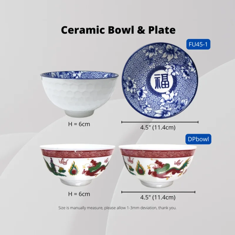 YU Online - Mangkuk Pinggan Seramik Kaca / Ceramic Small Rice Bowl / Special Bowl / Hadiah / Tableware / Diningware thumbnail 3
