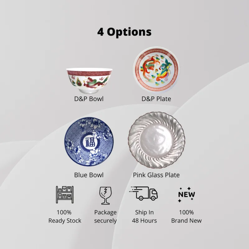 YU Online - Mangkuk Pinggan Seramik Kaca / Ceramic Small Rice Bowl / Special Bowl / Hadiah / Tableware / Diningware thumbnail 2