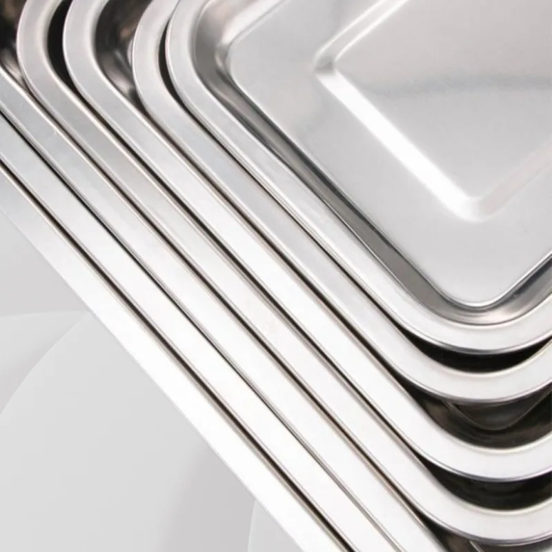 YU Ready Stock Stainless Steel Rectangule Tray with baking Rack / Serving Tray / Food Tray / Dulang Ayam Goreng / Talam thumbnail 4
