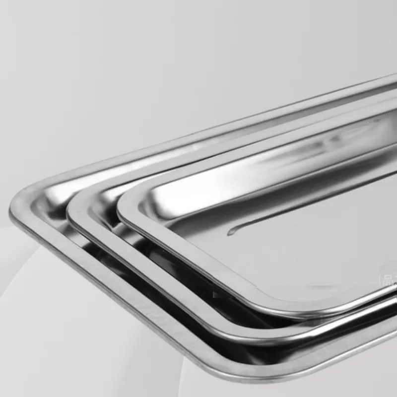 YU Ready Stock Stainless Steel Rectangule Tray with baking Rack / Serving Tray / Food Tray / Dulang Ayam Goreng / Talam thumbnail 5
