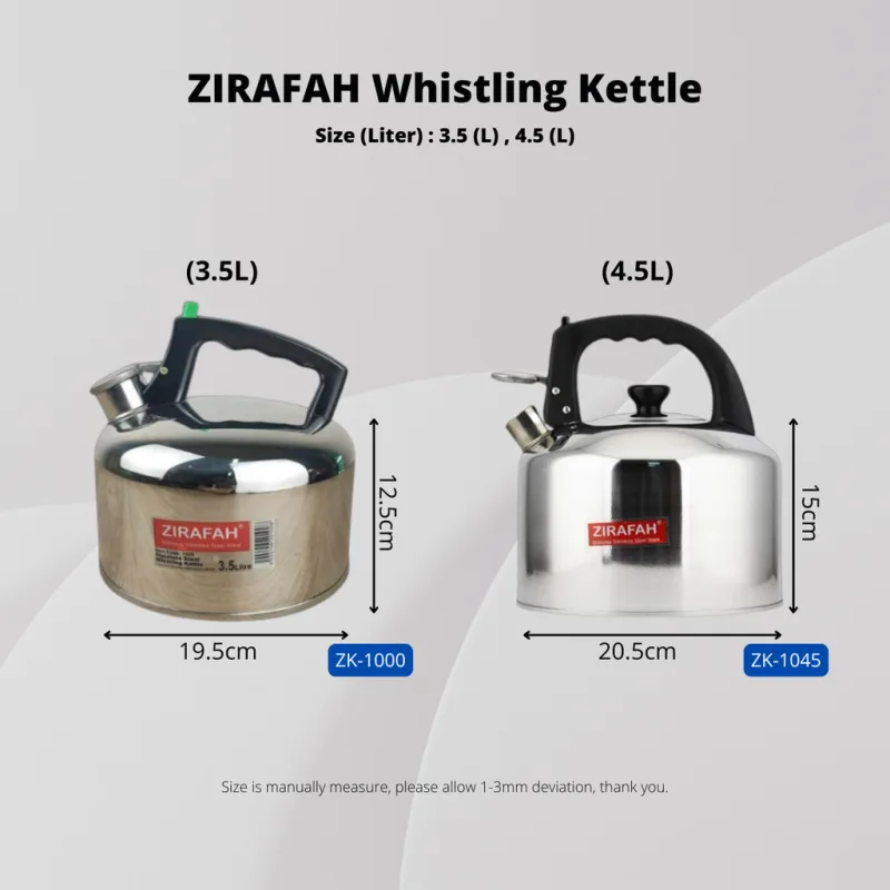 YU Online - Zirafah Cerek Berbunyi 3.5L dan 4.5L / Stainless Steel Whistling Kettle / Cerak Air Panas / Kendi bunyi thumbnail 5