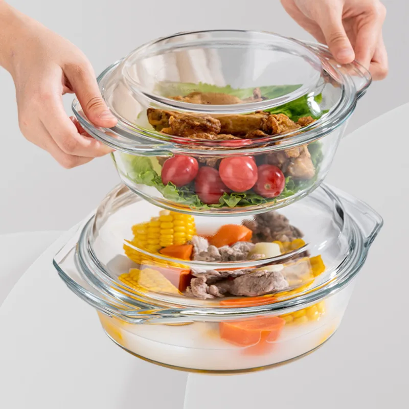 YU Online - Bekas Bakar Kaca Tahan Haba bulat atau segi empat / Round & Rectangular Tempered Glass Casserole Baked Dish thumbnail 3