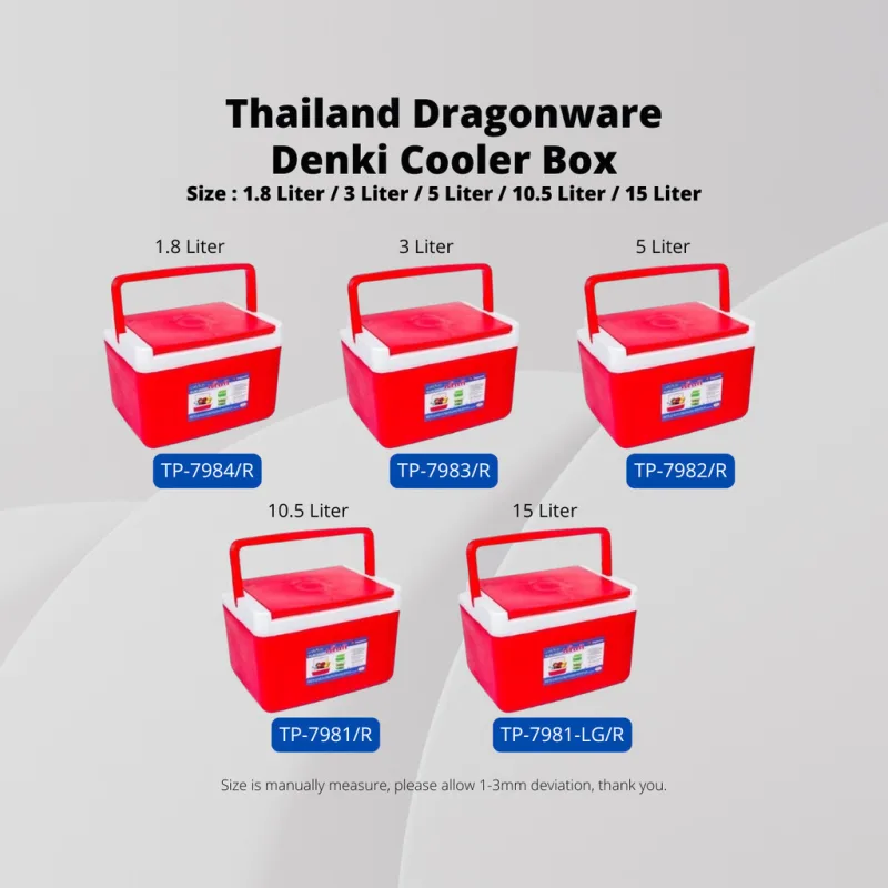 🔥 OFFER 🔥YU 2L~20L Thailand Dragonware Denki Expo Bekas Ais Batu Tahan Panas Sejuk / Cooler Box / Ice Bucket / Ice Box thumbnail 5