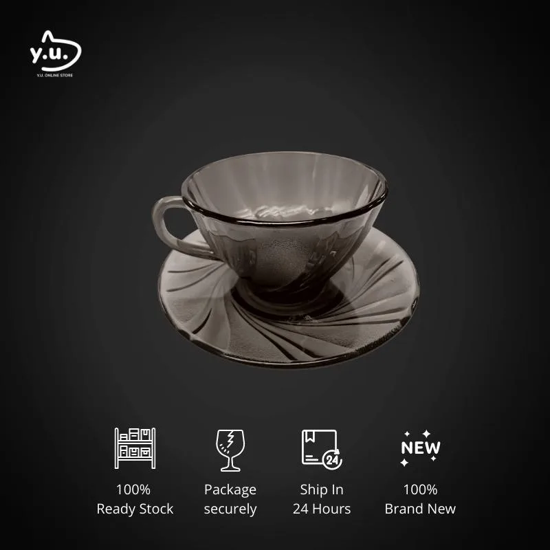 Yu Ready Stock Duralex Coffee Cup and Saucer Set / Tea set / Tableware / Cawan kopi / Set Cawan / Tea Cup thumbnail 2