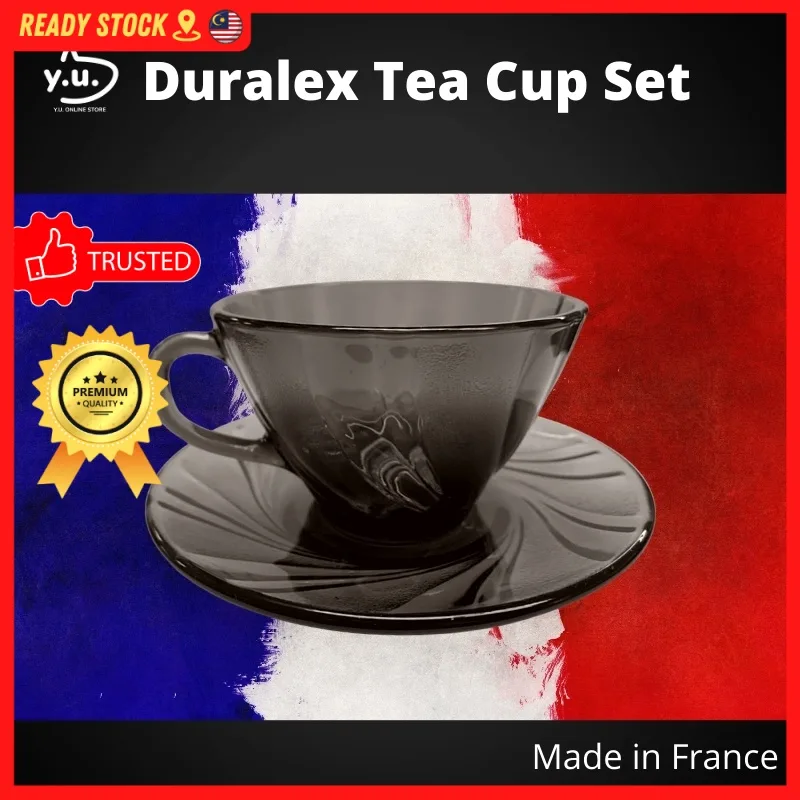 Yu Ready Stock Duralex Coffee Cup and Saucer Set / Tea set / Tableware / Cawan kopi / Set Cawan / Tea Cup