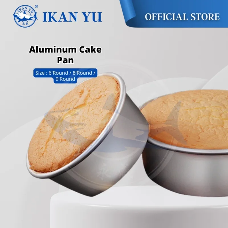YU Ready Stock Aluminum Alloy Round Heart Shape Cake Pan Baking Mould 6/8/9 Inch Cake Mould