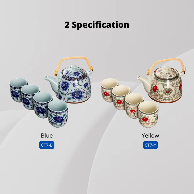 YU Online - Tradisonal Set Teh Seramik / Traditional Teapot Set 7pcs tea set / ceramic teapot set / porcelain tea set thumbnail 3